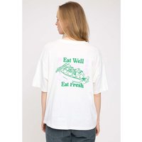 MAZINE Damen-Oversized-T-Shirt 'Back Print' mit Rundhalsausschnitt, eat well, Gr. XS – Ansicht 1