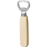 Flaschenöffner mit stabilem Holzgriff, Edelstahl, Holz, silber/natur – Ansicht 1