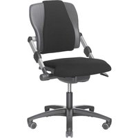 HAG Bürodrehstuhl "H03 340" Gestell sw, FK Kunststoff, Stoff: 100 % RC-Polyester, sw – Ansicht 1