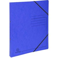 10 Exacompta Ringbücher, Colorspan-Karton, 355 g/m², DIN A4, Gummizug, 2 Ringe, blau – Ansicht 1