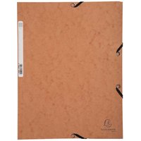 25 Exacompta Sammelmappen, Colorspan-Karton, 400 g/m², DIN A4, 3 Klappen, tabak – Ansicht 1