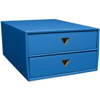 Schubboard A4 mit 2 Schüben blau – Ansicht 1