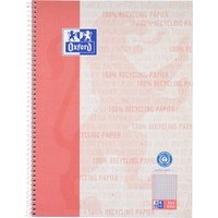 OXFORD Recycling Collegeblock A4+, 80 Blatt, kariert Rand links, 90 g/m² – Ansicht 1
