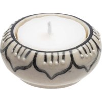 tranquillo Teelichthalter "TRADITIONAL" creme, Blumenblätter – Ansicht 1