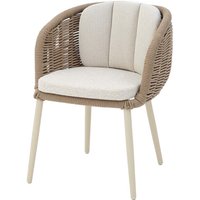 Gartensessel "Porto" Gestell: Aluminium, Bezug: Olefin, Polyester, sand – Ansicht 1