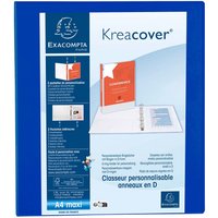 10 Exacompta Ringbücher "Kreacover", DIN A4 Maxi, 2 Ringe 40 mm, RB 64 mm, blau – Ansicht 1