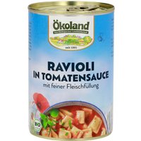 Ökoland Bio-Ravioli mit Fleisch in Tomatensauce, 400 g