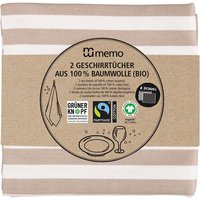 2 memo Geschirrtuch aus Bio-Baumwolle, 50 x 70 cm – Ansicht 1