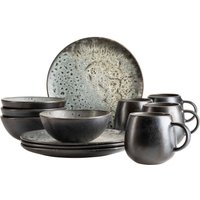 Mäser Frühstück Set 12-tlg. "Carellia" Steinzeug, grau