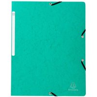 25 Exacompta Eckspannmappen, Colorspan-Karton, 400 g/m², DIN A4, Gummizug, grün – Ansicht 1