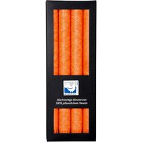 4 Hahn Stabkerzen aus Stearin, 22 x 250 mm, orange
