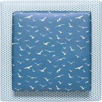 3 Bogen My Pretty Circus Recycling-Geschenkpapier "Birds + Dots" petrol, 48 x 67 cm – Ansicht 1