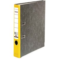 25 Falken Ordner "Recycling", Wolkenmarmor, 250 g/m², DIN A4, RB 50 mm, gelb – Ansicht 1