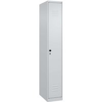 C+P Spind Classic PLUS, 1 Abteil, 1850x300x500mm, Lichtgrau/Lichtgrau – Ansicht 1