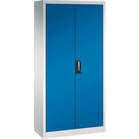 C+P Stahlschrank mit Flügeltüren "Acurado" H1950xB930xT400mm, Lichtgrau/Enzianblau – Ansicht 1
