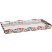 tranquillo Badablage "DOUCEUR FLORALE", Badorganizer aus Steingut, rechteckig, 23 x 12 cm