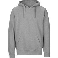 Neutral Bio-Unisex-Hoodie 'Tiger Cotton' mit gebürstetem Fleece, grey, Gr. L – Ansicht 1