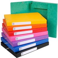 25 Exacompta Archivboxen, Colorspan, 425 g/m², DIN A4, 3 Klappen, RB 25 mm, sortiert – Ansicht 1
