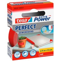 Tesa Gewebeband 2,75m x 19mm rot