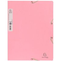 Exacompta Sammelmappe "AutentiK" mit Gummizug, 3 Klappen, rosa – Ansicht 1