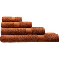 Cotonea Frottier Badetuch 100 x 180 cm, Bio-Baumwolle, terra – Ansicht 1