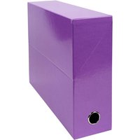 5 Exacompta Archivboxen "Iderama", Griffloch, DIN A4, RB 90 mm, violett – Ansicht 1