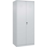 C+P PSA Doppel-Spind Classic PLUS, 2 Abteile, 1850x800x500mm, Lichtgrau/Lichtgrau – Ansicht 1