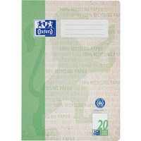 OXFORD Recycling-Schulheft DIN A4, 16 Blatt, Lineatur 20 (blanko), 90 g/m² – Ansicht 1