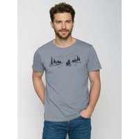 GREENBOMB Bio-Herren-T-Shirt 'Bear River' mit Rundhalsausschnitt, sea smoke, Gr. L – Ansicht 1