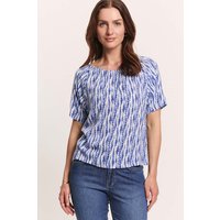 tranquillo Damen-Bluse "Ruuth" aus Crinkle-Viskose, blue batik, Gr. 42 – Ansicht 1