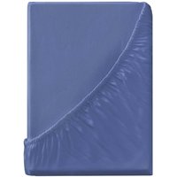 MELA Bio-Spannbettlaken 'PAMBAN' aus Jersey, 140/160 x 200 cm, blau – Ansicht 1