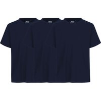 Neutral 3er-Pack Bio-Unisex-T-Shirt mit Rundhalsausschnitt, navy, Gr. L – Ansicht 1