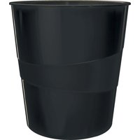 Leitz Recycle Papierkorb, 15 Liter, schwarz – Ansicht 1