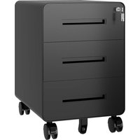 BISLEY Rollcontainer 'EasyRoll' mit 3 Schubladen, Tiefe 50 cm, schwarz – Ansicht 1