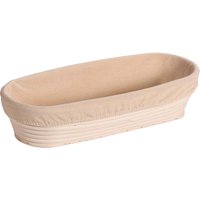 KESPER Gärkörbchen aus Rattan mit herausnehmbarem Textilfutter, oval, 35 x 15 cm