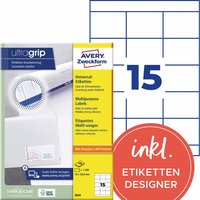 1.500 Zweckform Etiketten 70 x 50,8 mm, A4 – Ansicht 1