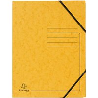 25 Exacompta Eckspannmappen, Colorspan-Karton, 355 g/m², DIN A4, Gummizug, gelb