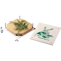 Kräuterpresse mit 8 Einlegepappen Maße 180 x 180 mm