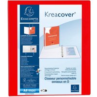 10 Exacompta Ringbücher "Kreacover", DIN A4 Maxi, 4 Ringe 25 mm, RB 47 mm, rot – Ansicht 1