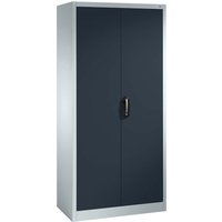 Flügeltürenschrank lichtgrau/Anthrazit (BxTxH) 93x40x195cm – Ansicht 1