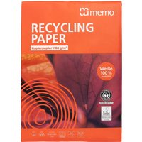 500 Blatt memo Multifunktionales Kopierpapier "Recycling White" 'Weiße ISO 100 , 80 g/m² – Ansicht 1