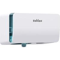 Satino Doppelrollen-Toilettenpapier-Spender "HYGINITY" Kleinrollen, weiß – Ansicht 1
