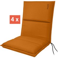doppler Auflage "CITY" für Niederlehner, 4er-Pack, 100x48x6 cm, Polyester, orange