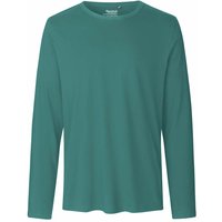 Neutral Bio-Herren-Langarmshirt mit Rundhalsaussschnitt teal, Gr. S – Ansicht 1