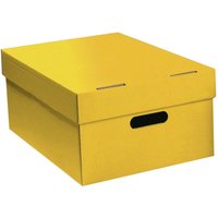 Aufbewahrungsbox "Color" aus Recyclingkarton, groß 30 x 43 x 19,5 cm, gelb