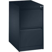 Hängeregistraturschrank einbahnig, 2 Schubladen, anthrazit/anthrazit