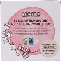 10er-Pack memo Bio-Baumwoll-Kosmetikpads DUO inkl. Wäschebeutel