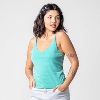 trueStory Bio-Damen-Stricktop 'FIANNA' mit V-Ausschnitt, light blue, Gr. L