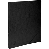 10 Exacompta Ringbücher, Colorspan-Karton, 355 g/m², DIN A4, Gummizug, 2 Ringe, schwarz