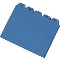 Karteiregister A-Z DIN A6, 25 Stk. aus Recyclingkarton, blau